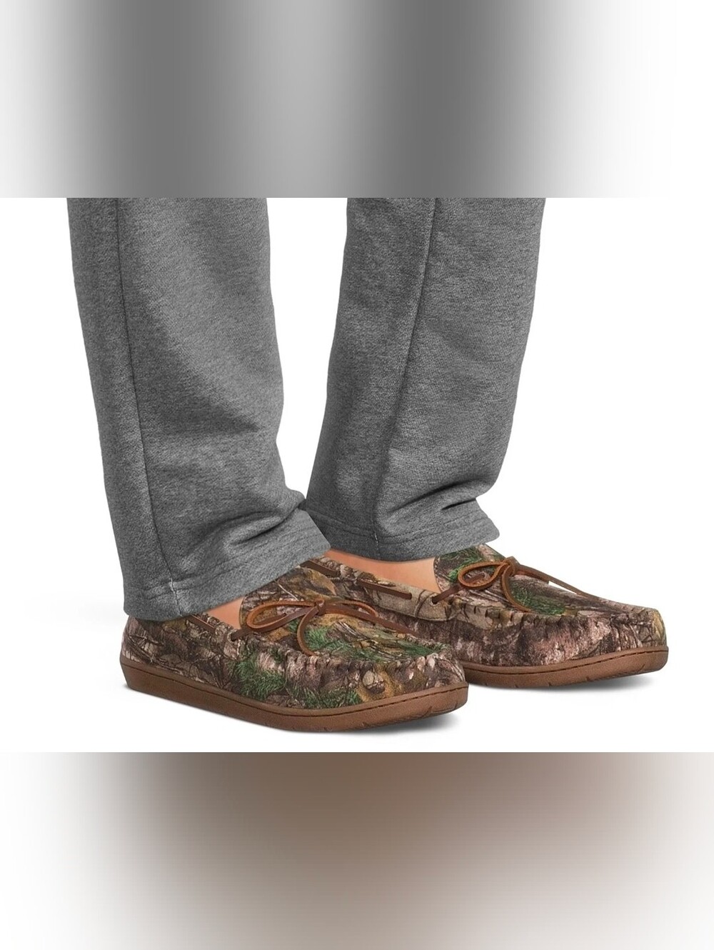 NWT George Men's Genuine Suede Trapper Moccasin Slippers